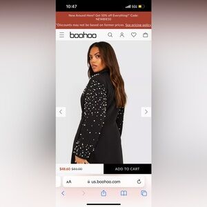 Plus Size Embellished Blazer Dress